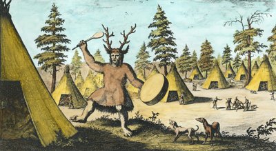 Native American Shaman (later colouration) by Dutch School